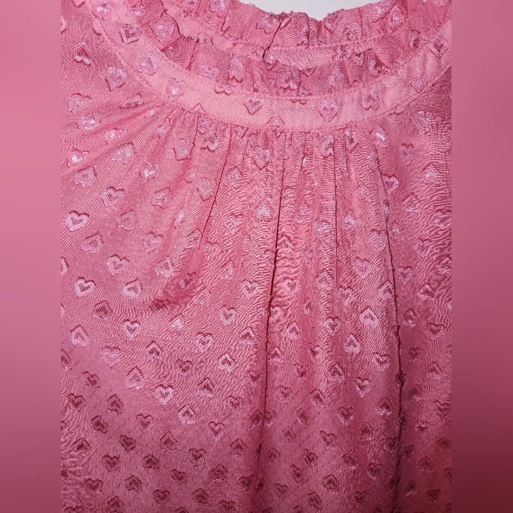 Torrid Pink Hearts Layered Sleeveless Blouse - Picture 2 of 10